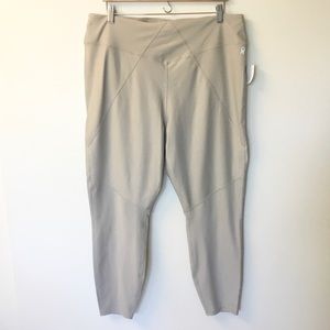 NWT Good American Angled Rib Leggings - Sand - 3XL